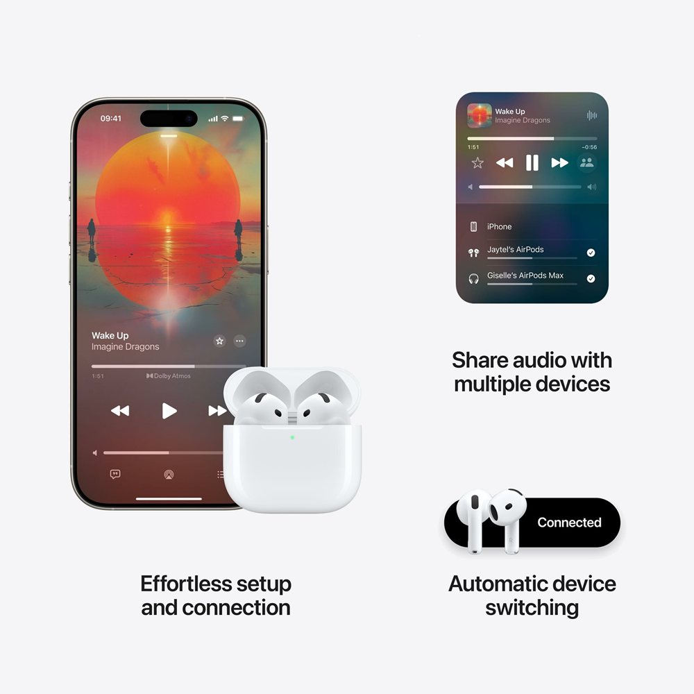 Apple AirPods 4 2024 4 generation In ear øretelefoner Hvid