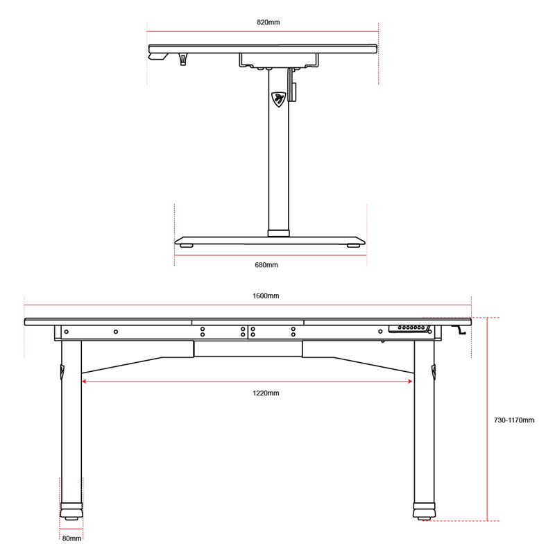 Arozzi Arena Moto Gaming bord Sort