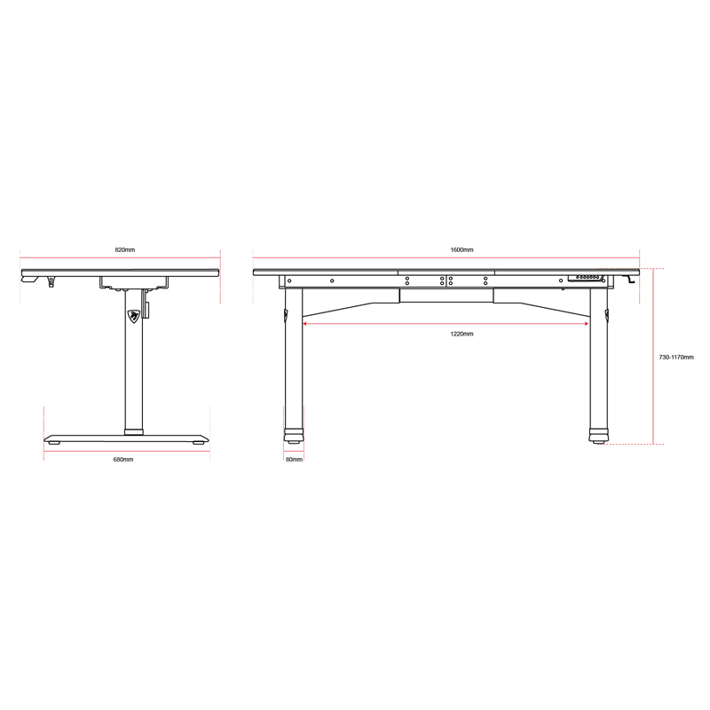 Arozzi Arena Moto Gaming bord Sort