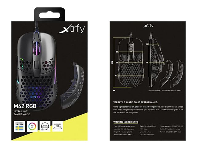 Cherry Xtrfy M42 Trådløs Optisk Gamermus Sort