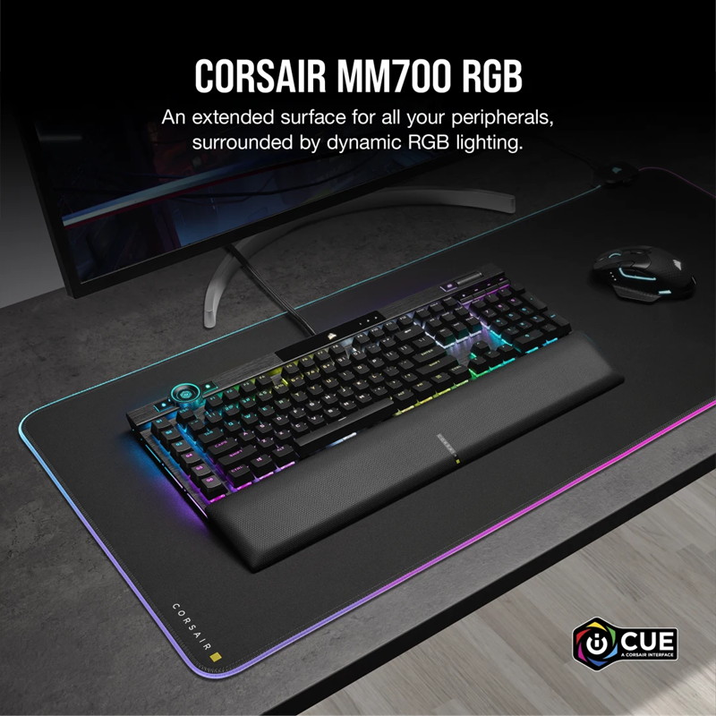 Corsair MM700 RGB Extended RGB Gaming Musemåtte Sort