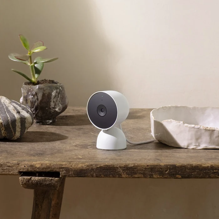 Google Nest Cam Indendørs Overvågningskamera Smart overvågning Hvid