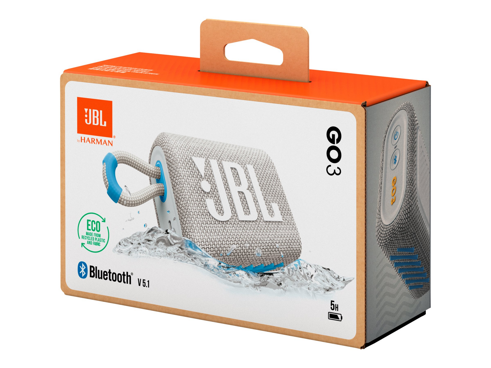 JBL GO 3 Eco Højttaler Grå Hvid