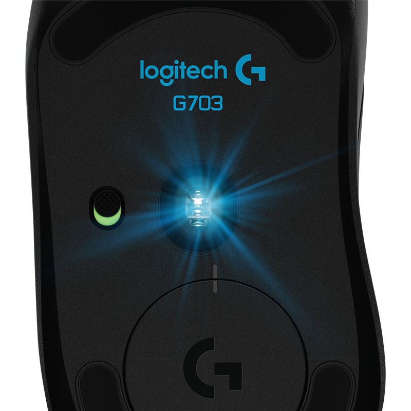 Logitech G G703 HERO LIGHTSPEED Kablet Trådløs Gaming mus Sort