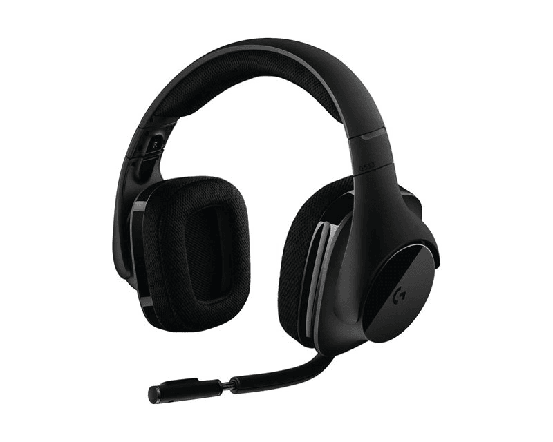 Logitech G533 Gaming Headset Trådlås Sort