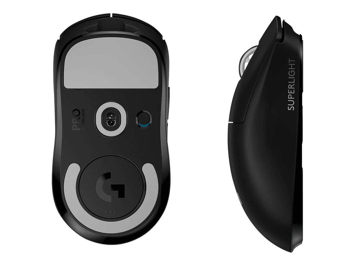 Logitech G PRO X SUPERLIGHT Optisk Trådløs Sort