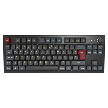 Montech MKey TKL Darkness Pro 2.0 med røde mekaniske switches