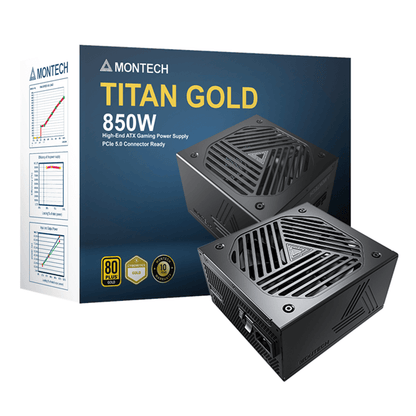 Montech Titan Gold 850W strømforsyning, stabil strøm til høje krav