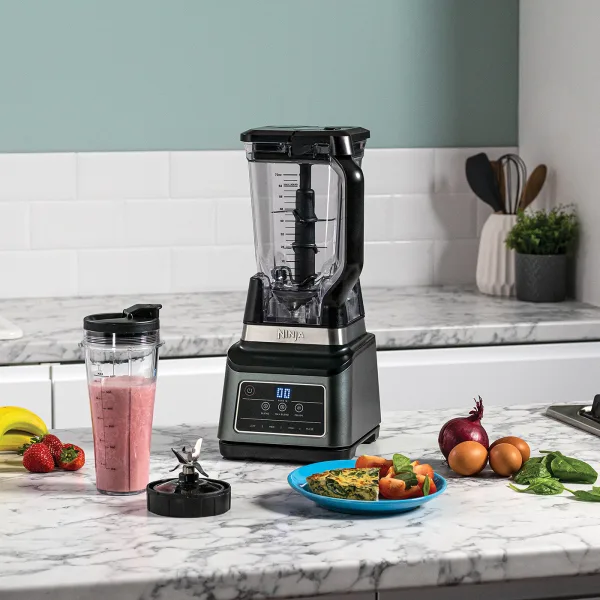 Ninja Blender 2 i 1 Auto IQ BN750EU Sort Sølv