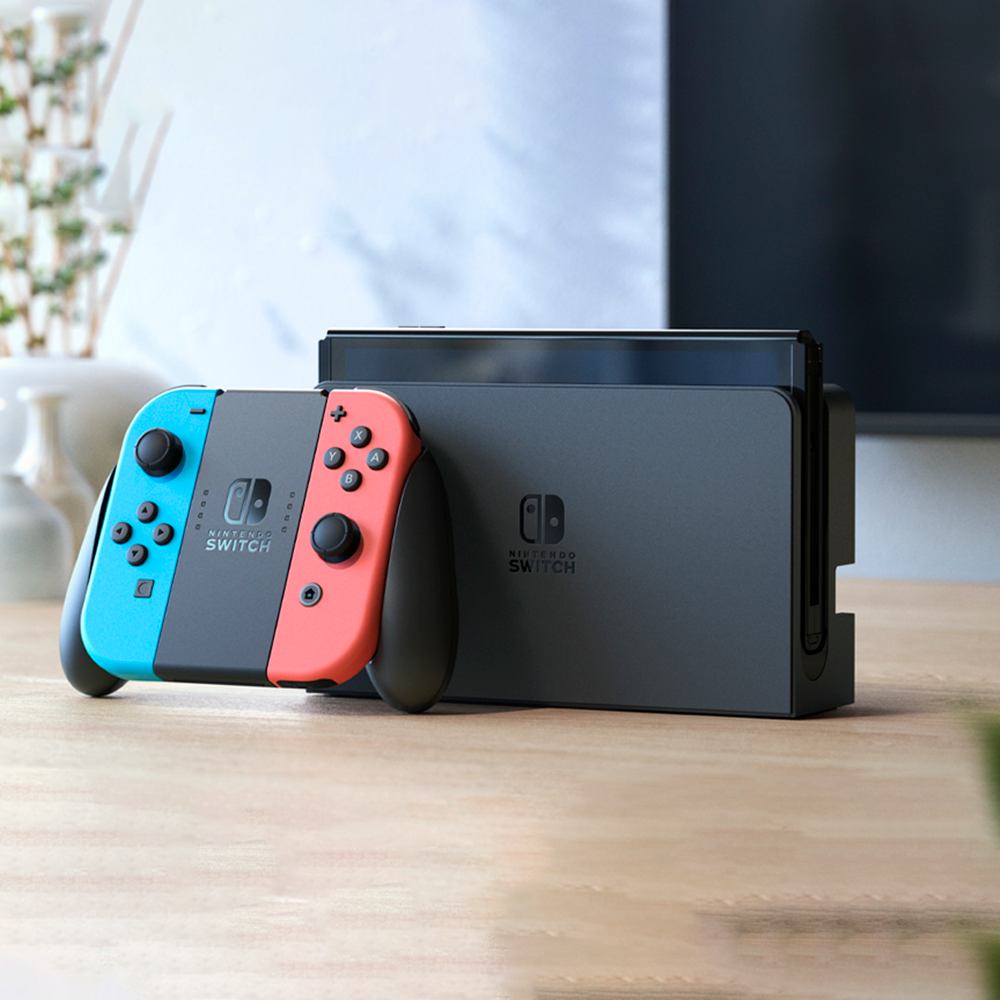 Nintendo Switch OLED Konsol Blå Rød