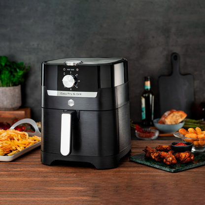 OBH Nordica Easy Fry Grill 2 i 1 Airfryer Sort