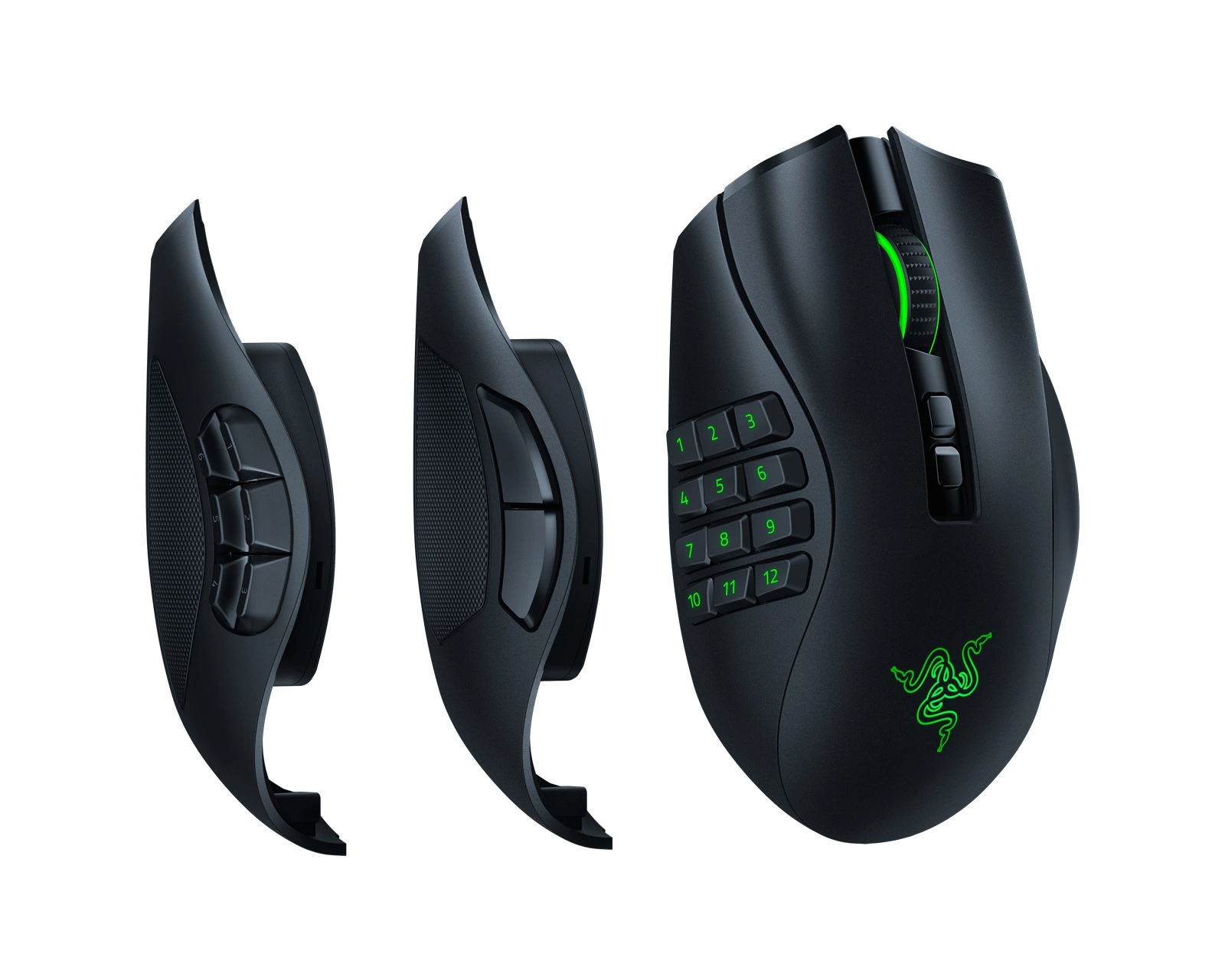 Razer Naga Pro Trådløs Gamermus Sort Grøn