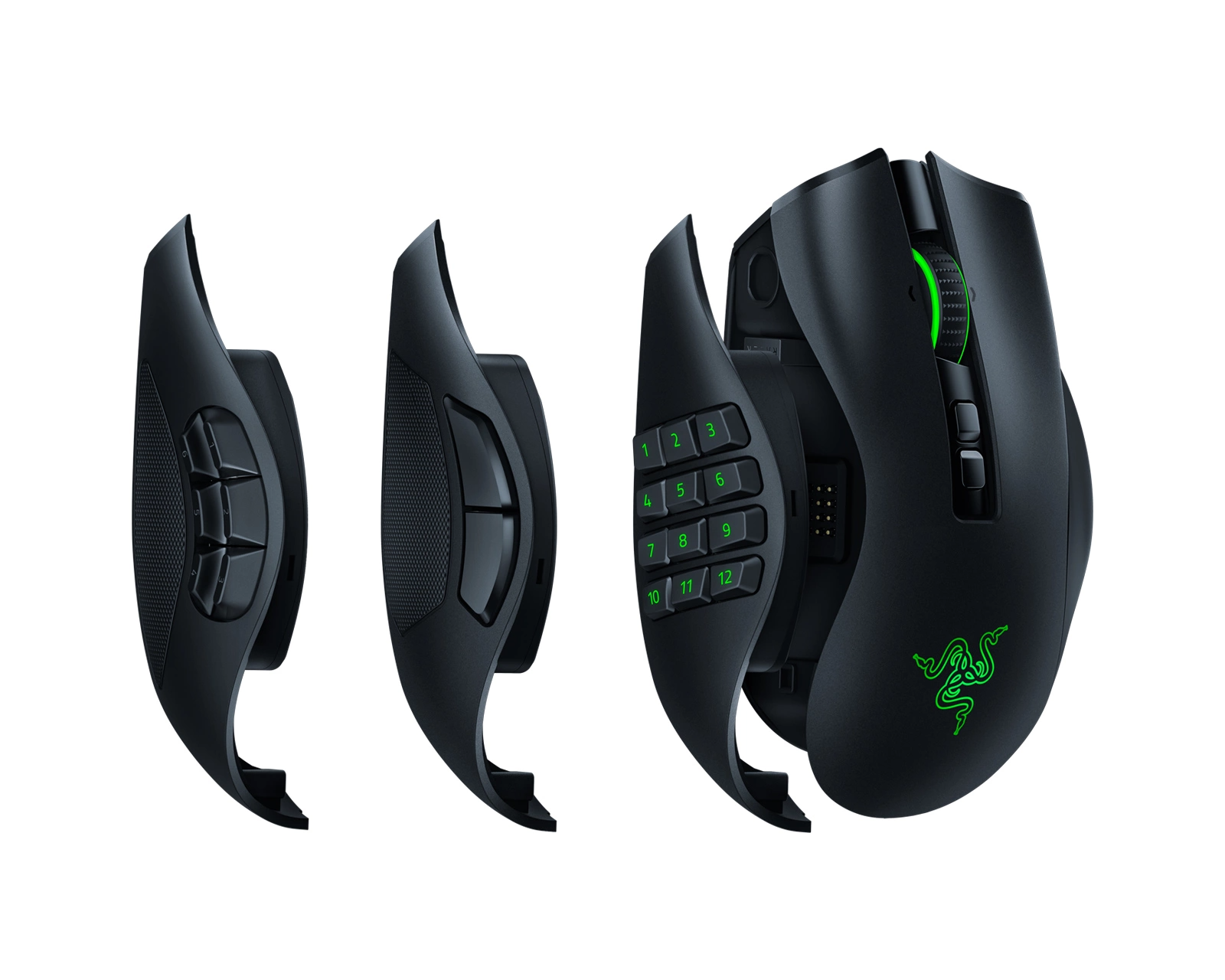 Razer Naga Pro Trådløs Gamermus Sort Grøn