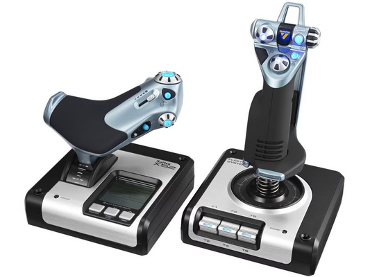 Saitek Pro Flight X52 Flight System Speeder Joystick PC