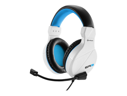 Sharkoon Rush ER3 Headset Blå Hvid