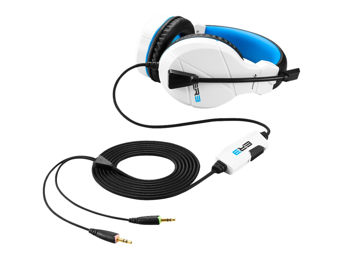 Sharkoon Rush ER3 Headset Blå Hvid