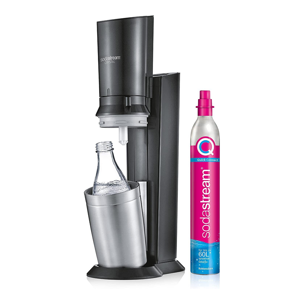 SodaStream Crystal 3 0 Sodavandsmaskine Sort Inkl 1 glas flaske