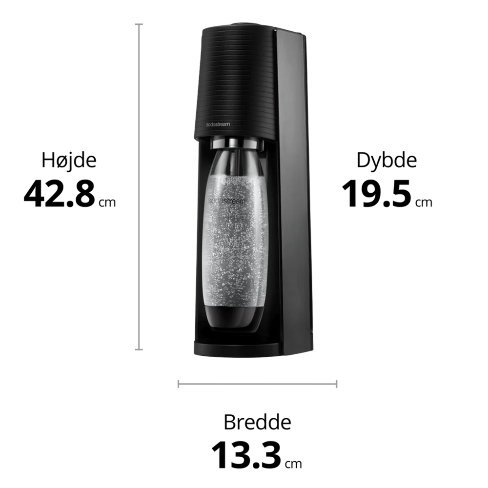 SodaStream Terra Sodavandsmaskine Sort Inkl 3 flasker