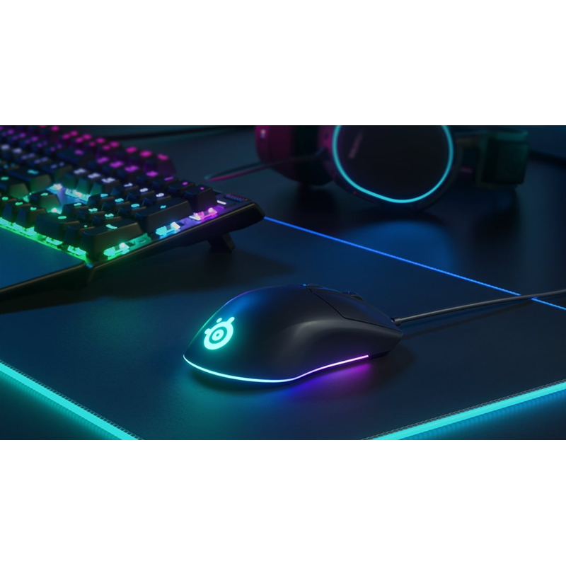 SteelSeries Rival 3 Kablet Gaming mus Sort